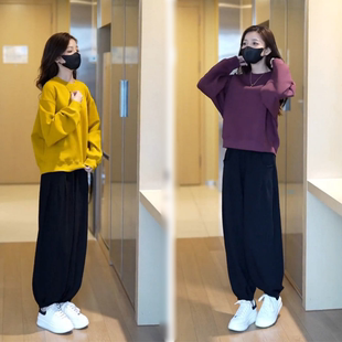 秋装搭配一整套时尚秋季新款女装套装卫衣大码休闲时髦洋气两件套