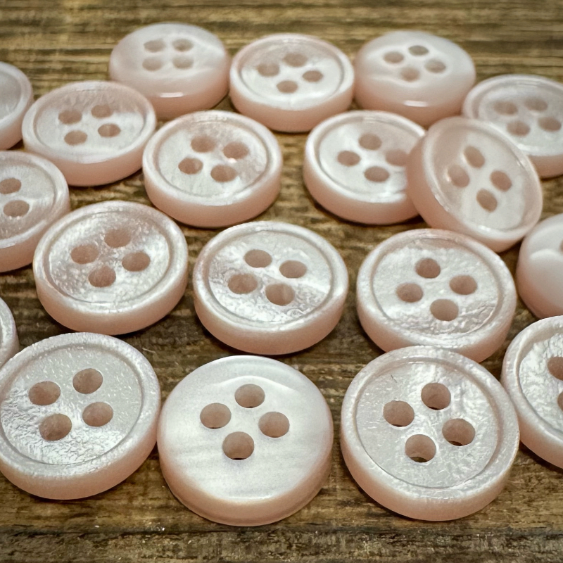 粉色皱皮仿贝母纽扣儿童手工DIY衬衫扣子毛衣开衫bjd娃衣装饰扣