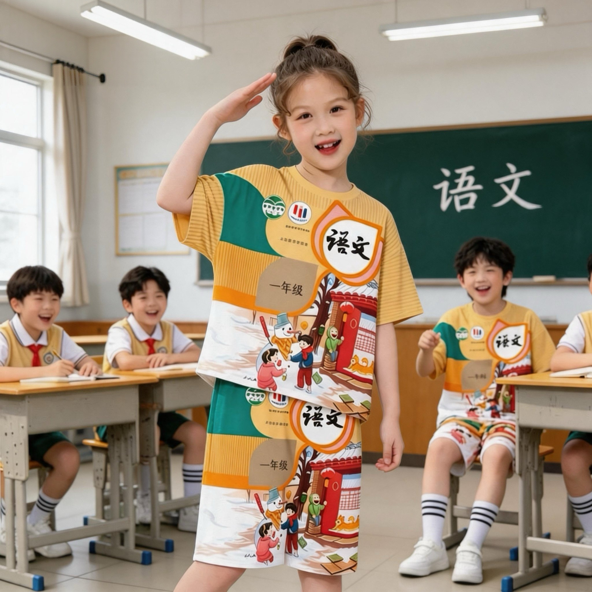 儿童语文书衣服大胆搞笑服图片