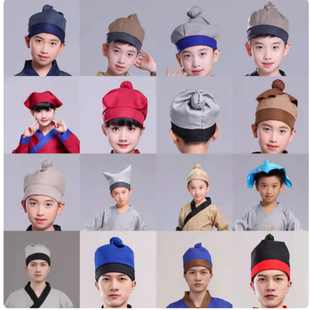 舞台表演男女掌柜扮演儿童店小二跑堂衣K服百姓渔民商贩帽子古代