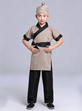 儿童古装古代演出服装大中小童民