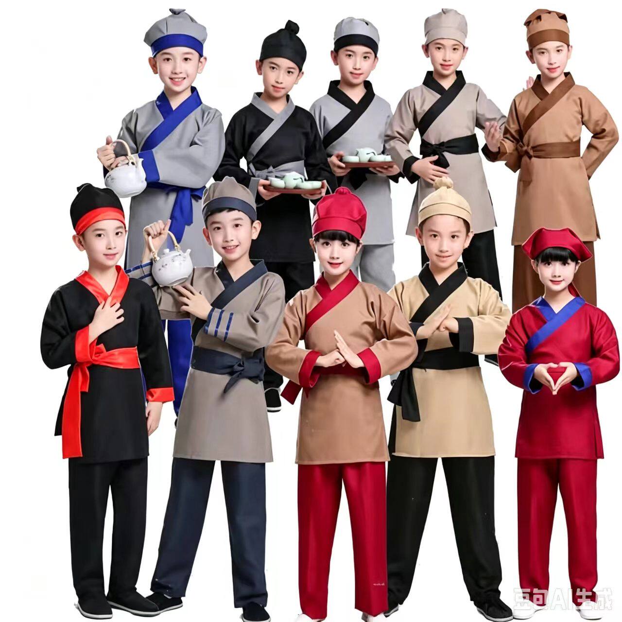 儿童中汉服话剧表演服男女童古装