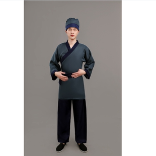 成人古装汉服男女古代平民百姓农民店小二商贩渔民樵夫表演出服装