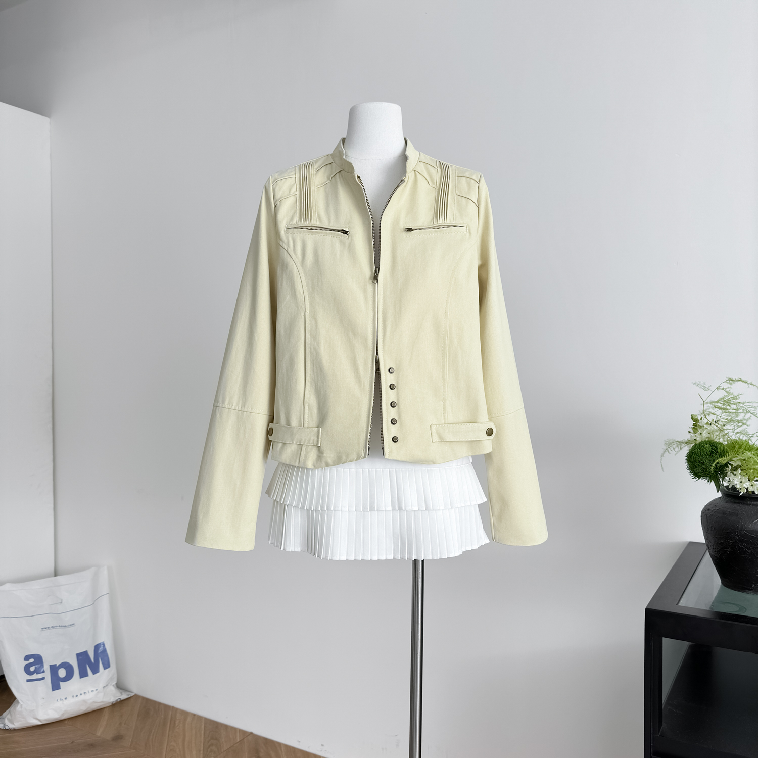 Ranwear  天赋夹克棉小众设计感百搭休闲立领工装夹克外套