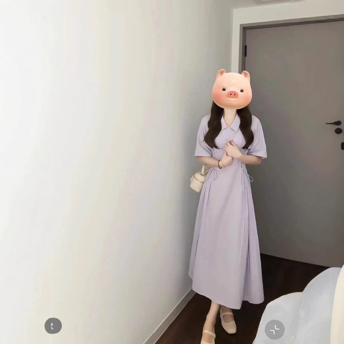 胖MM百码连大2025夏季浅紫色学院风衣裙女搭洋VGX气衬衫长裙子仙