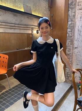 宋正恩娃娃领千金女风花边5领连衣裙夏季裙ZSSL1585子022新款今年