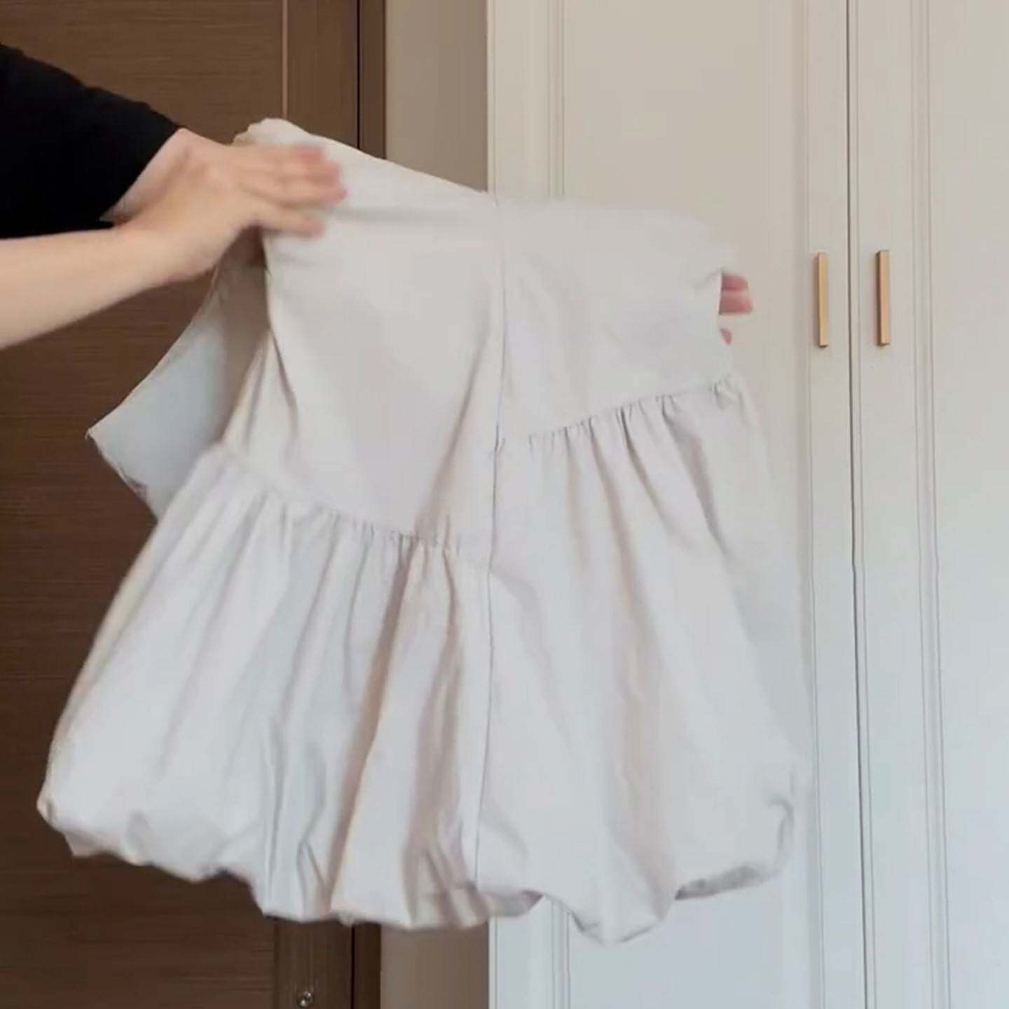 灰色无袖背心衣C5L53369苞连裙子女夏季2052新款小个子收腰显瘦a