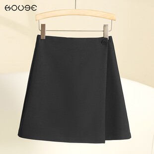 高S7107腰a字裙款 小个子显瘦米白色身裙 短裙春秋2024女半新款 西装