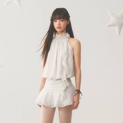 weekendhu挂脖连裙衣女夏季无袖b短裙法辣妹设计感式25214D00气质