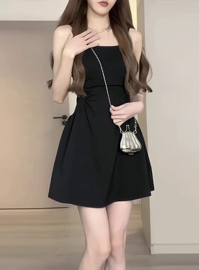 法式白色掐腰吊5带连衣裙HH9898女2裙02新高级感纯欲显瘦月光小款