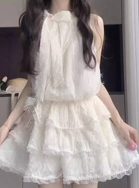 富家千WTJ126金小女香风辣妹连衣裙季夏小个子公主蛋糕甜裙收腰蓬