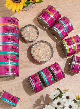RAWZ罗斯无谷主食成幼猫罐头鸡肉牛肉餐包70g/85g/155g*6罐组合装