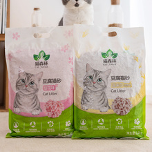 猫森林豆腐樱花香型除臭6l猫砂1