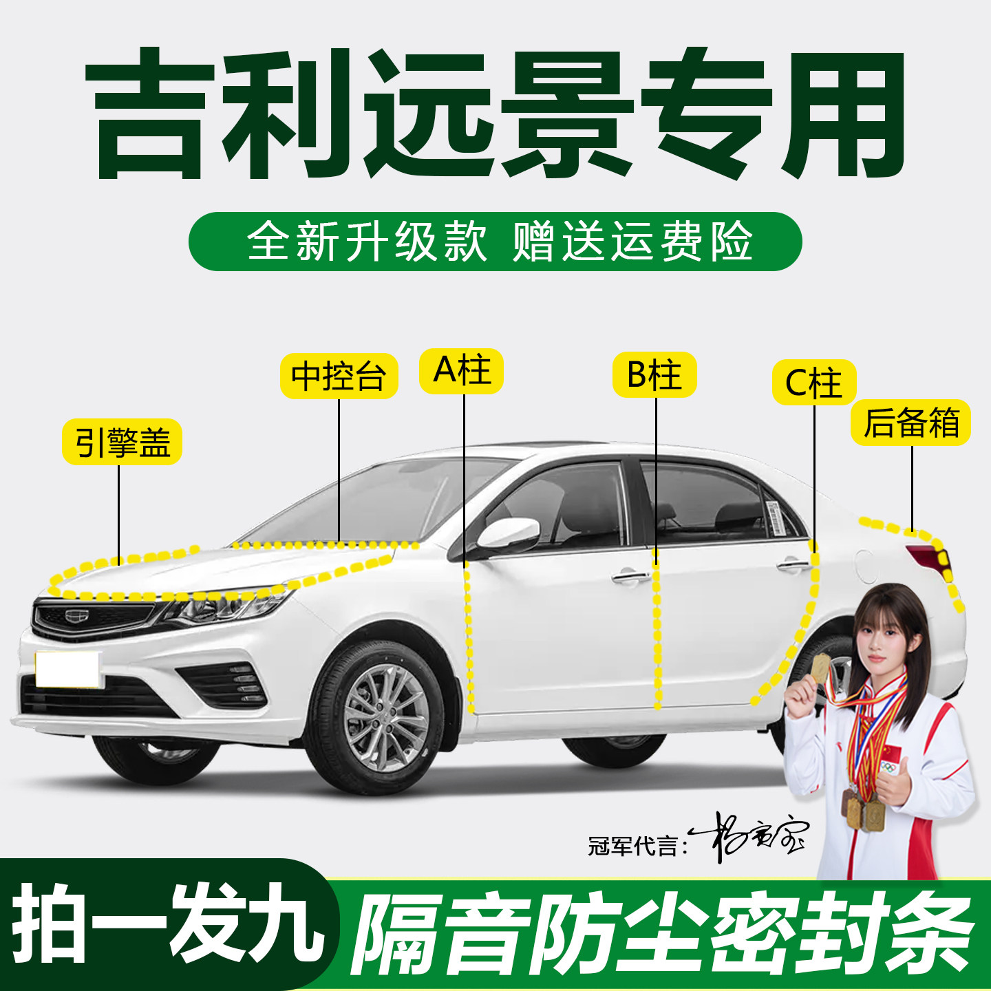 吉利远景轿车防尘降噪防水密封条