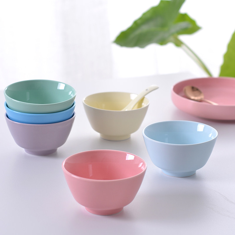 法国马卡龙色高颜值陶瓷饭碗
