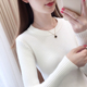 打底衫 紧身内搭圆领毛衣短款 洋气2023春秋新款 修身 套头针织衫 女装
