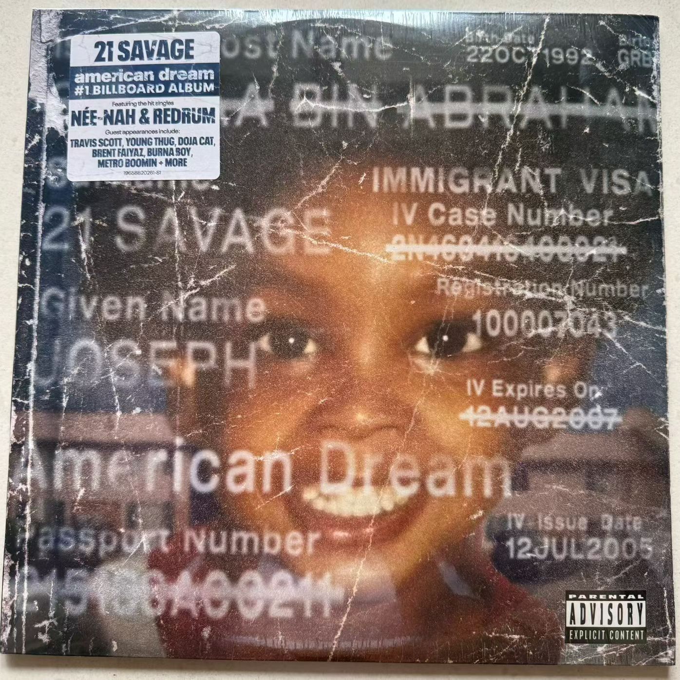 正版LP唱片野蛮人 21 Savage 《American Dream》红胶2LP（美版）图片