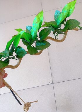 葫芦发财树树藤条手工编织仿真叶子居家摆件桌面摆件