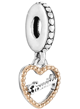 pandora/潘多拉925银串饰14k金珠family家庭吊坠792011