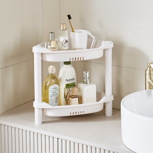 浴室洗漱台化妆品置物架卫生间护肤品三角收纳架盒厨房桌面整理架