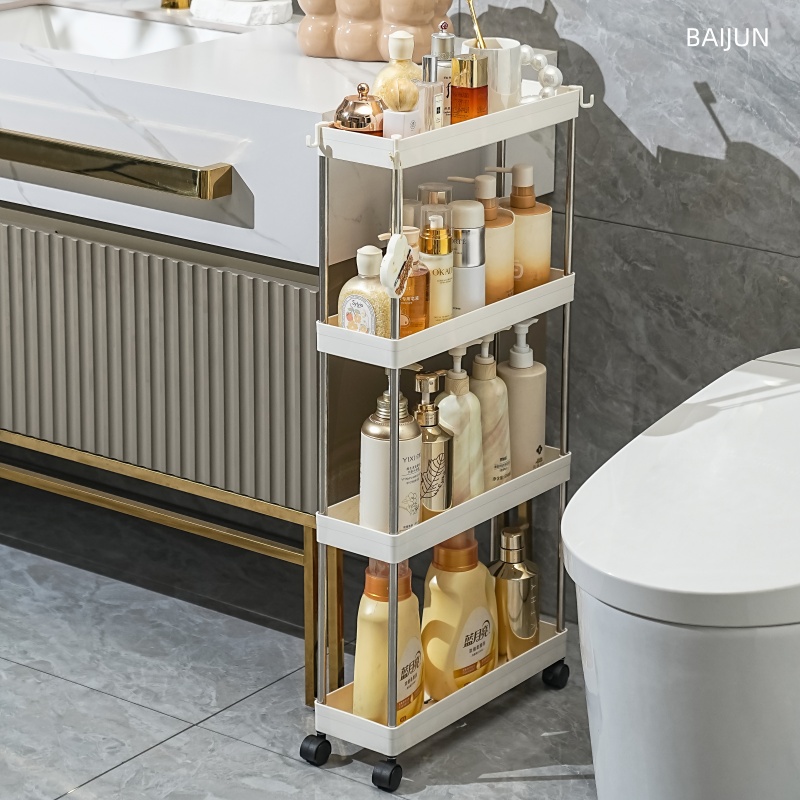 夹缝洗衣液瓶置物架带轮冰箱边柜