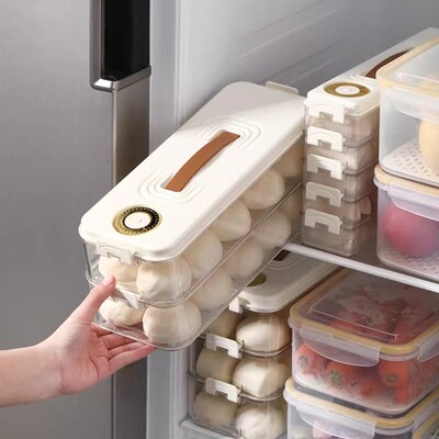 饺子盒食品级收纳盒冰箱包子盒