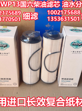 适配1002175688/1002175689柴油滤芯WP13H国六德龙X6000滤清器 格