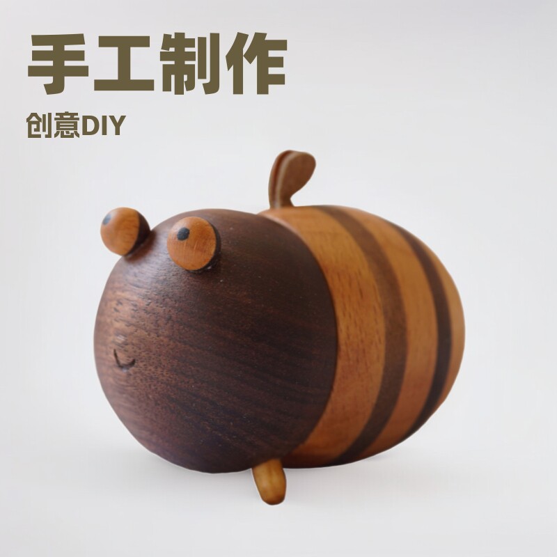 木质创意蜜蜂牙签筒家用礼物牙签筒可爱卡通工艺品创意桌面摆件
