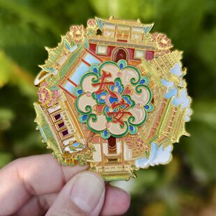 西安景点美食景点旋转金属冰箱贴磁吸旅游打卡小红书纪念品伴手礼