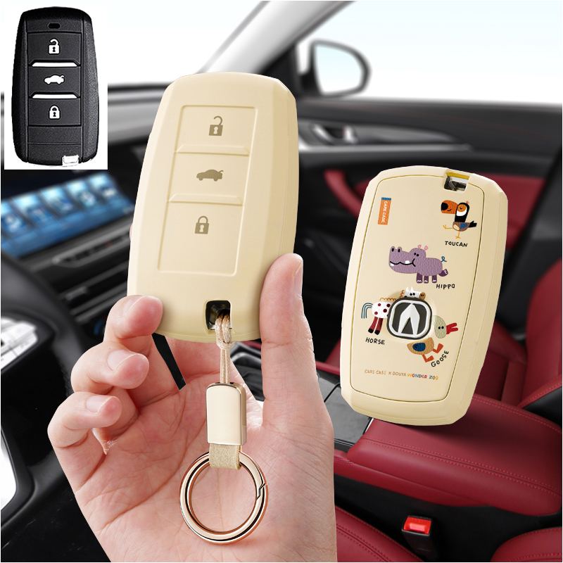 适用长安CS75锐程CC睿骋悦翔V7逸动汽车钥匙套包CS55壳CS35扣plu