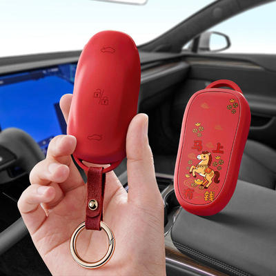 适用Tesla特斯拉Model3汽车钥匙套X保护套毛豆y包s壳扣高级卡片Mo