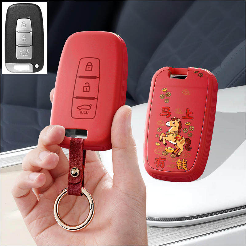 适用起亚智跑K5福瑞迪汽车钥匙套保护套包壳扣女2011高级12老款男