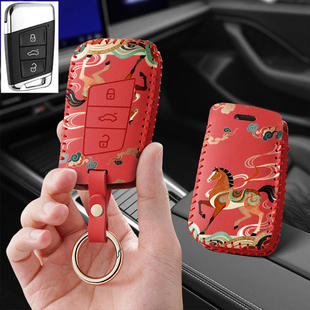 适用大众速腾途观l朗逸PLUS宝来Polo汽车钥匙套保护包壳扣女高级