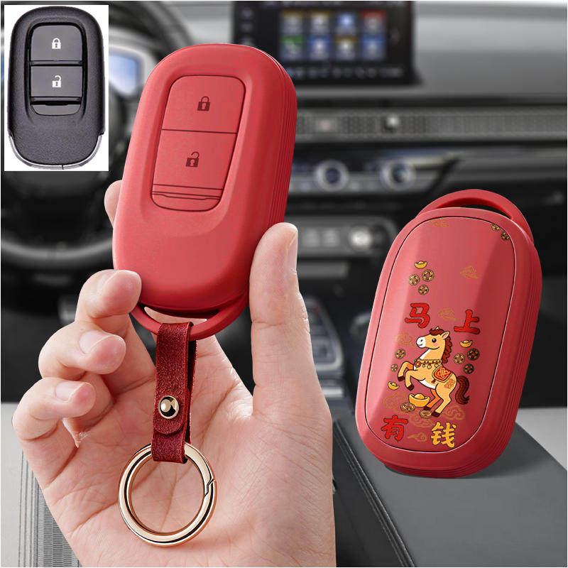 适用本田锋尚智领版皓影致在Zrv汽车钥匙套保护套包壳扣女高级男