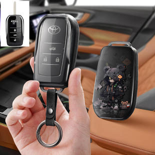 适用丰田老款卡罗拉凯美瑞RAV4锐志埃尔法改装钥匙保护软硅胶套改