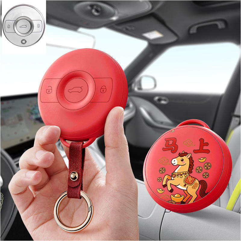 适用奔驰Smart斯玛特汽车钥匙套Fortwo保护套精灵包壳扣forfour女