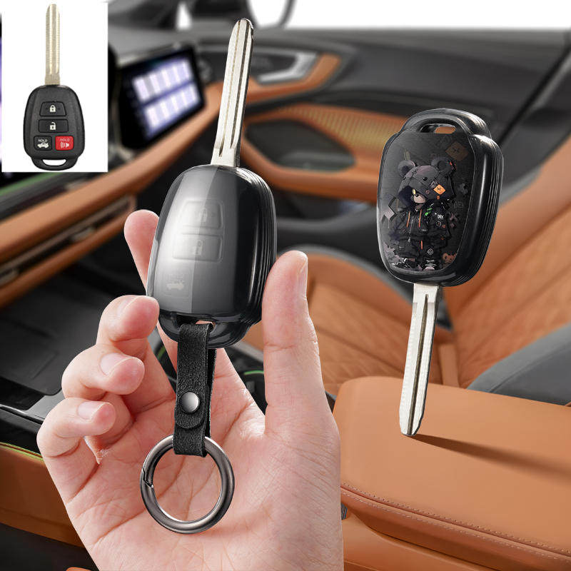 适用老款丰田霸道普锐斯汉兰达普拉多酷路泽汽车钥匙套保护包壳扣