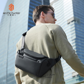 腰包大容量日常出行单肩包男士 北极猎人2023年新款 时尚 胸包