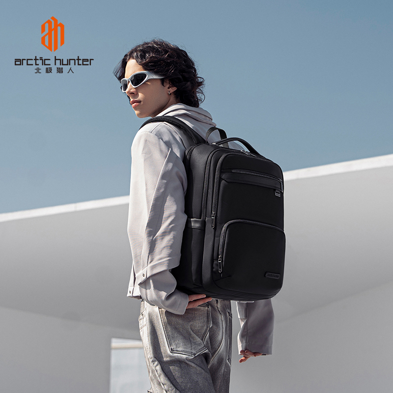 北极猎人商务休闲双肩背包男旅行