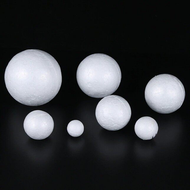 实心圆形泡沫球白保丽龙DIY