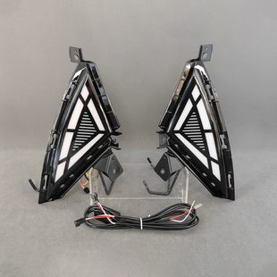 LED行车灯转向装 现代伊兰特日行灯前雾灯框改装 饰灯 22款 适用于21