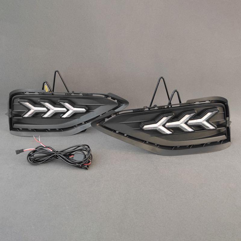 适用于19-22款大众速腾改装LED日行灯专用流水转向灯前雾灯转向灯