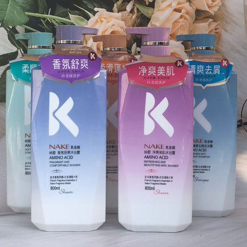 纳歌 NAKE氨基酸香氛去屑蓬松洗发水柔顺护发素美肌沐浴露800ml