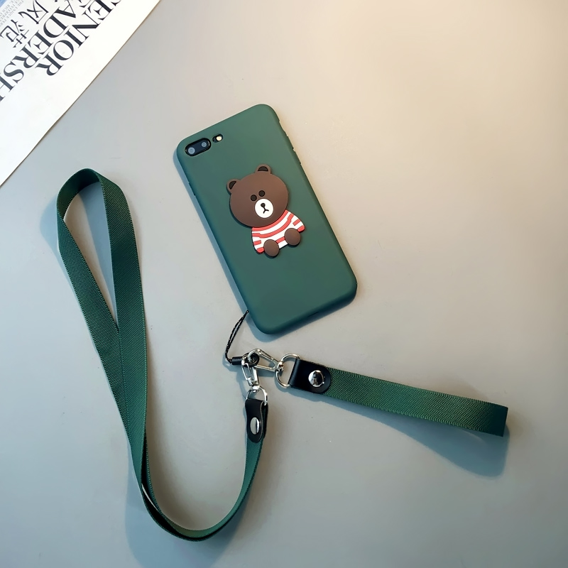 苹果16/15/14/11/12/13pro手机壳卡通硅胶iphonexsmax挂绳8情侣6s/7plus软xr潮牌八十一二三四五套全包挂脖子