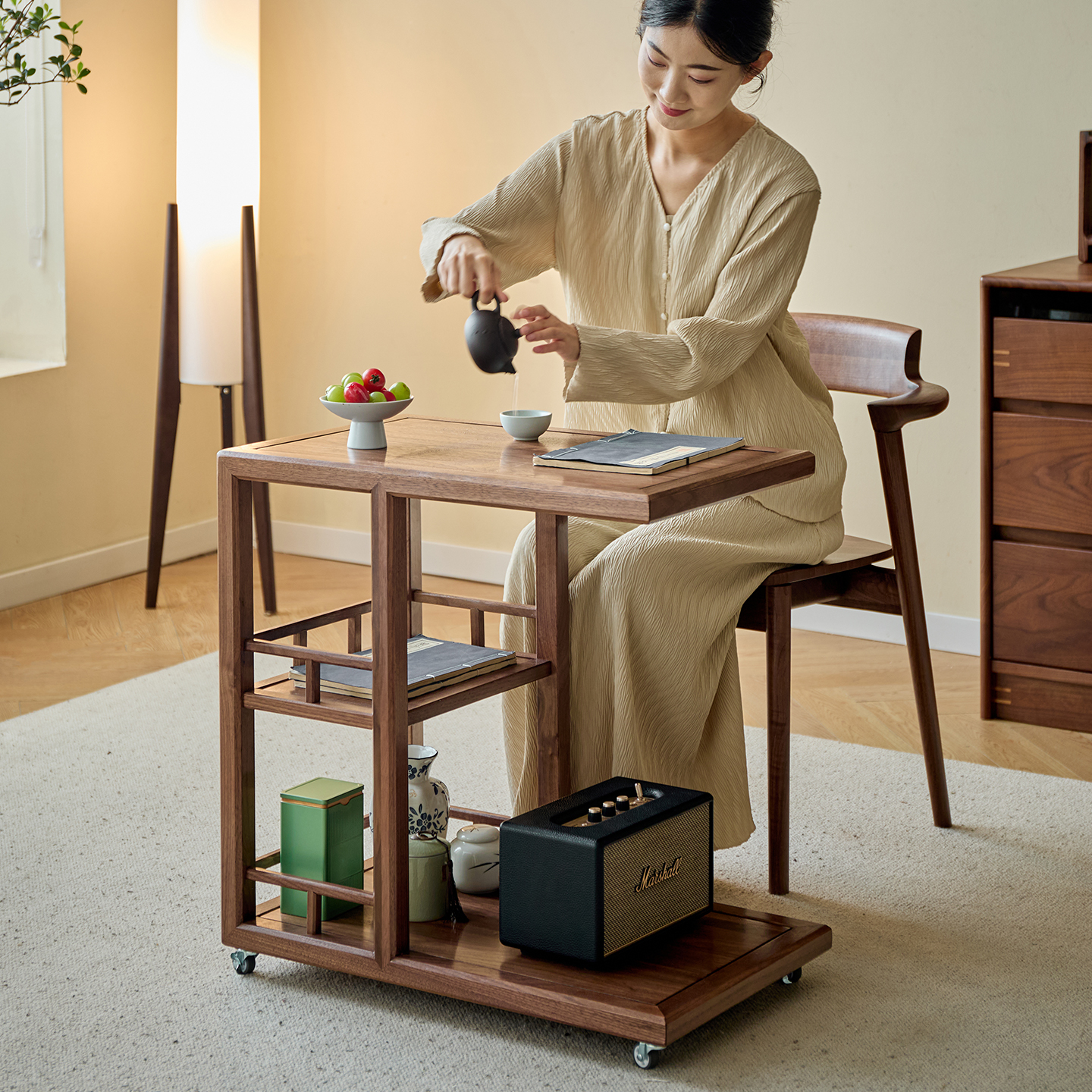实木衣柜卧室樱桃木储物柜
