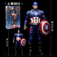 Marvel Avengers 4 Large American Captain 3 Hands Chung Motion Motion Phiên bản phim mô hình búp bê - Capsule Đồ chơi / Búp bê / BJD / Đồ chơi binh sĩ búp bê giấy hàn quốc