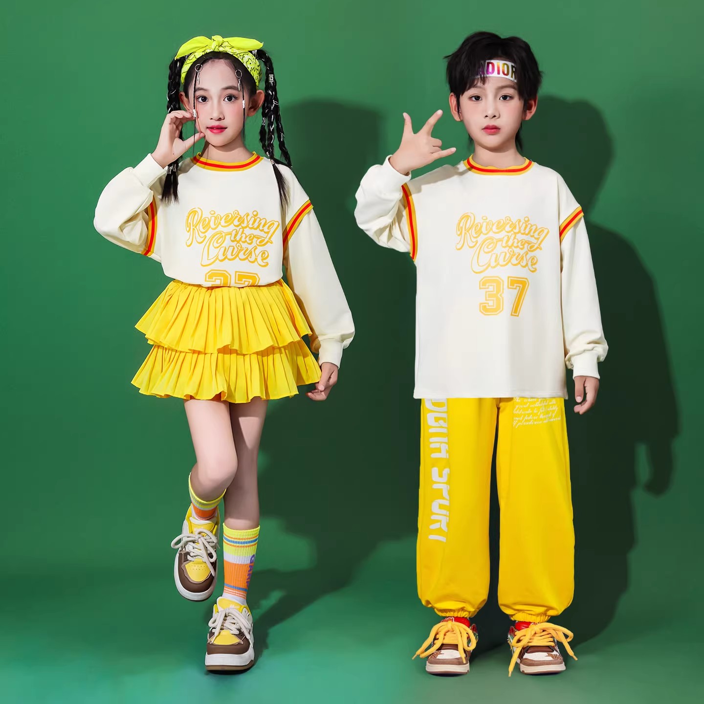 元旦儿童演出服啦啦队小学生运动会开幕式服装班服幼儿园舞蹈表演