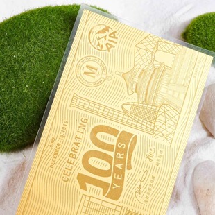 企业周年庆员工入职纪念司龄礼品企业定制足金金钞