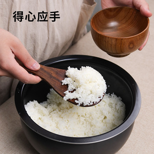 达乐丰紫檀木铲勺锅铲家用无漆无蜡隔热防烫木铲菜勺粥勺实木煎铲