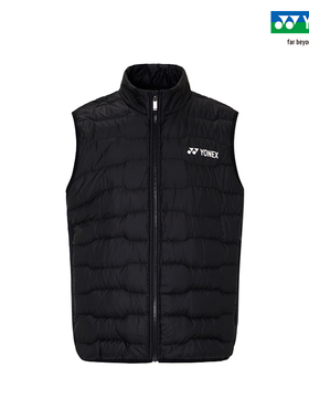 YONEX尤尼克斯羽绒马甲男款保暖运动背心yy正品秋冬羽毛球服外套